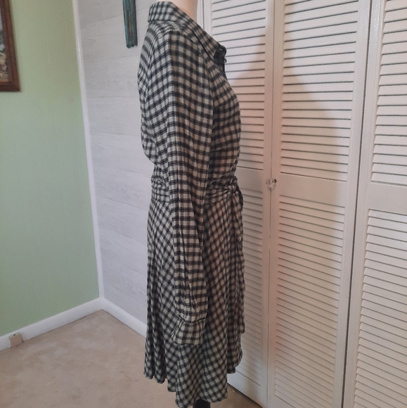 Copper key long sleeve plaid dress sz LG NWT *C1 - Picture 6 of 7